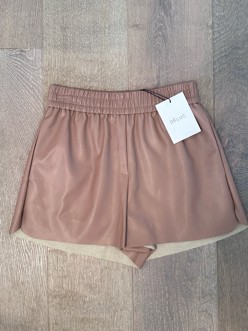 Dèluc Tan Vegan Lether Shorts